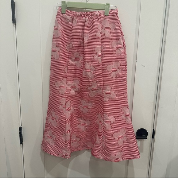 Self Contrast Salli Pink Floral Midi Skirt Small - Picture 9 of 10